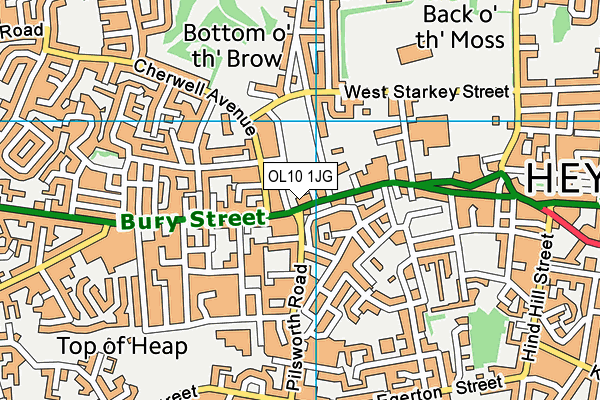 OL10 1JG map - OS VectorMap District (Ordnance Survey) OL10 1JG map - OS VectorMap District (Ordnance Survey)