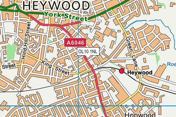 OL10 1NL map - OS VectorMap District (Ordnance Survey) OL10 1NL map - OS VectorMap District (Ordnance Survey)
