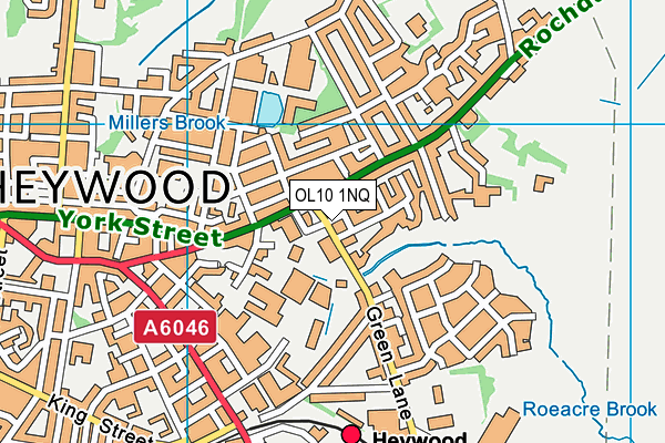 OL10 1NQ map - OS VectorMap District (Ordnance Survey) OL10 1NQ map - OS VectorMap District (Ordnance Survey)