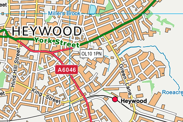OL10 1PN map - OS VectorMap District (Ordnance Survey) OL10 1PN map - OS VectorMap District (Ordnance Survey)