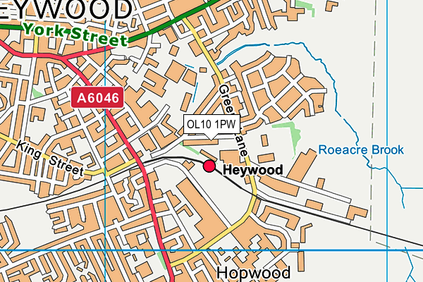 OL10 1PW map - OS VectorMap District (Ordnance Survey) OL10 1PW map - OS VectorMap District (Ordnance Survey)