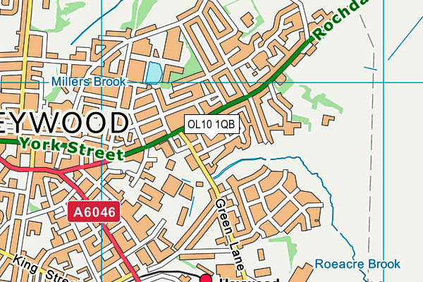 OL10 1QB map - OS VectorMap District (Ordnance Survey) OL10 1QB map - OS VectorMap District (Ordnance Survey)