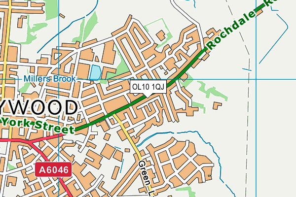 OL10 1QJ map - OS VectorMap District (Ordnance Survey) OL10 1QJ map - OS VectorMap District (Ordnance Survey)