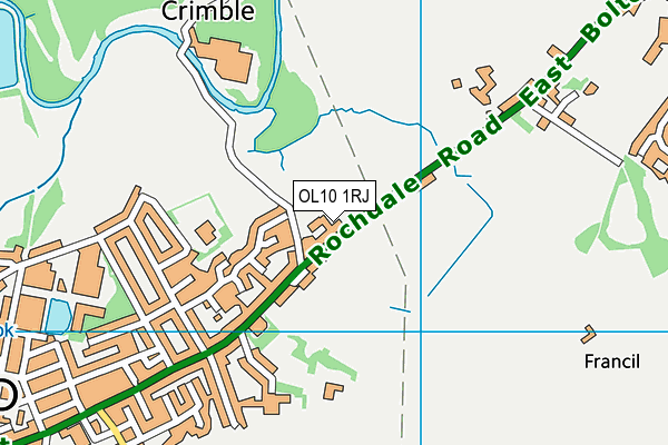 OL10 1RJ map - OS VectorMap District (Ordnance Survey) OL10 1RJ map - OS VectorMap District (Ordnance Survey)