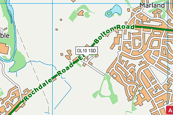 OL10 1SD map - OS VectorMap District (Ordnance Survey) OL10 1SD map - OS VectorMap District (Ordnance Survey)