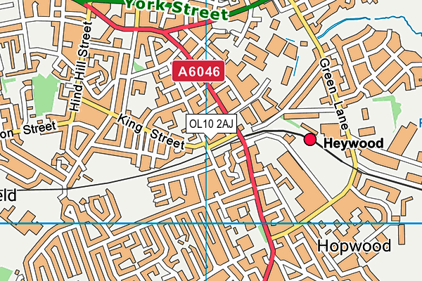OL10 2AJ map - OS VectorMap District (Ordnance Survey) OL10 2AJ map - OS VectorMap District (Ordnance Survey)