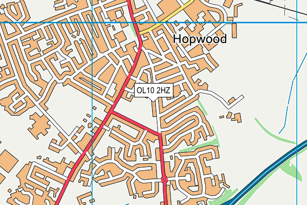 OL10 2HZ map - OS VectorMap District (Ordnance Survey) OL10 2HZ map - OS VectorMap District (Ordnance Survey)