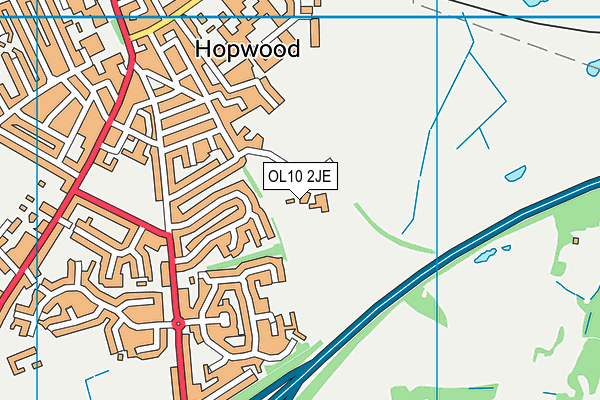 OL10 2JE map - OS VectorMap District (Ordnance Survey) OL10 2JE map - OS VectorMap District (Ordnance Survey)