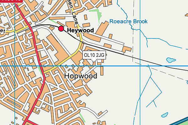 OL10 2JG map - OS VectorMap District (Ordnance Survey) OL10 2JG map - OS VectorMap District (Ordnance Survey)