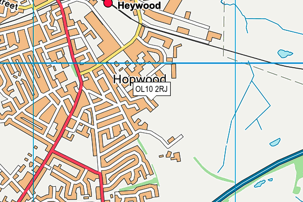 OL10 2RJ map - OS VectorMap District (Ordnance Survey) OL10 2RJ map - OS VectorMap District (Ordnance Survey)