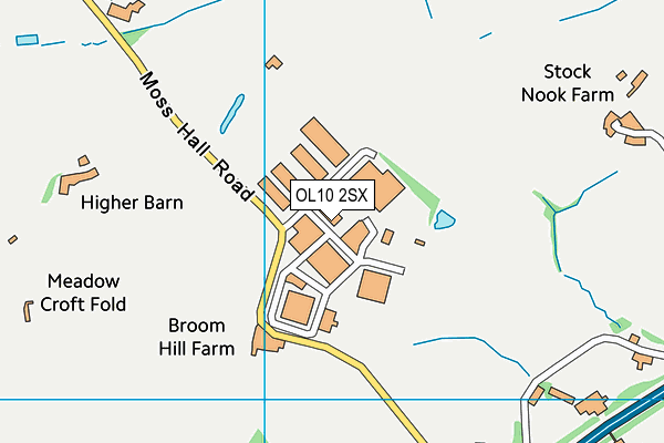 OL10 2SX map - OS VectorMap District (Ordnance Survey) OL10 2SX map - OS VectorMap District (Ordnance Survey)