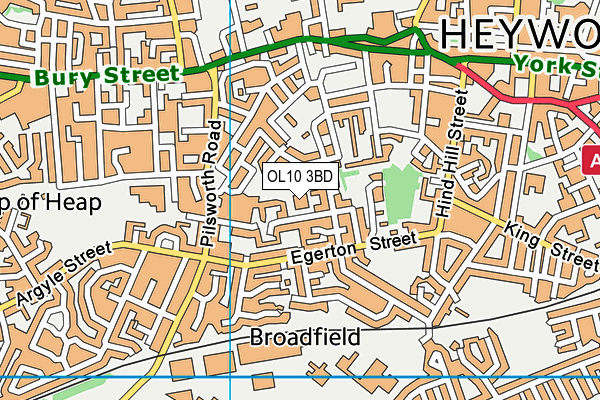 OL10 3BD map - OS VectorMap District (Ordnance Survey) OL10 3BD map - OS VectorMap District (Ordnance Survey)