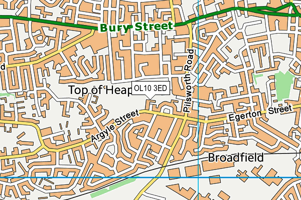 OL10 3ED map - OS VectorMap District (Ordnance Survey) OL10 3ED map - OS VectorMap District (Ordnance Survey)