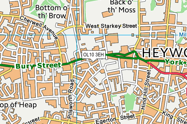 OL10 3EH map - OS VectorMap District (Ordnance Survey) OL10 3EH map - OS VectorMap District (Ordnance Survey)