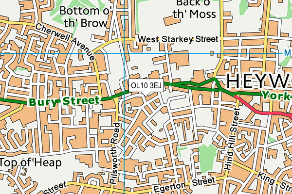 OL10 3EJ map - OS VectorMap District (Ordnance Survey) OL10 3EJ map - OS VectorMap District (Ordnance Survey)
