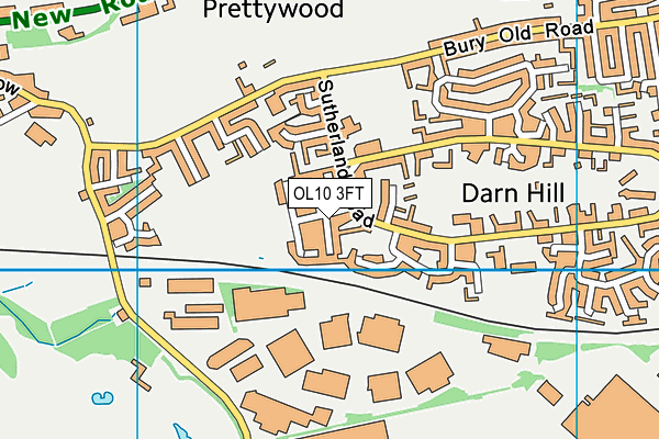 OL10 3FT map - OS VectorMap District (Ordnance Survey) OL10 3FT map - OS VectorMap District (Ordnance Survey)