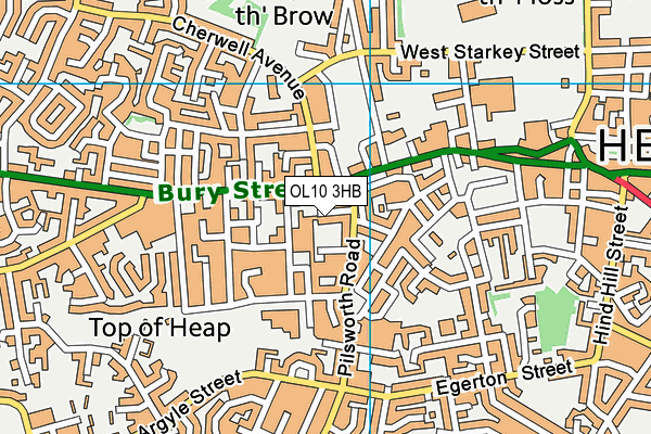 OL10 3HB map - OS VectorMap District (Ordnance Survey) OL10 3HB map - OS VectorMap District (Ordnance Survey)