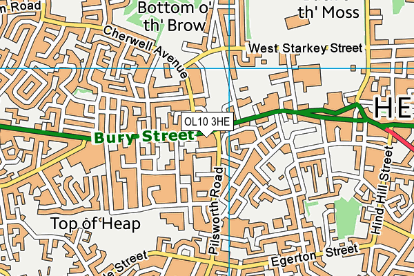 OL10 3HE map - OS VectorMap District (Ordnance Survey) OL10 3HE map - OS VectorMap District (Ordnance Survey)