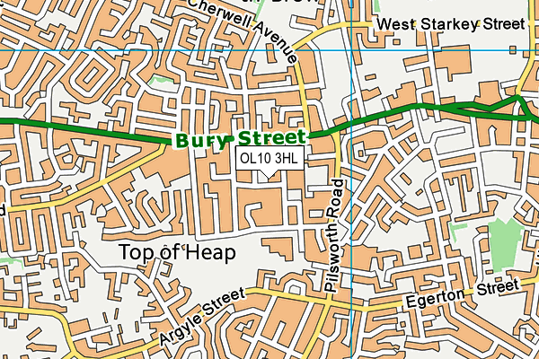 OL10 3HL map - OS VectorMap District (Ordnance Survey)