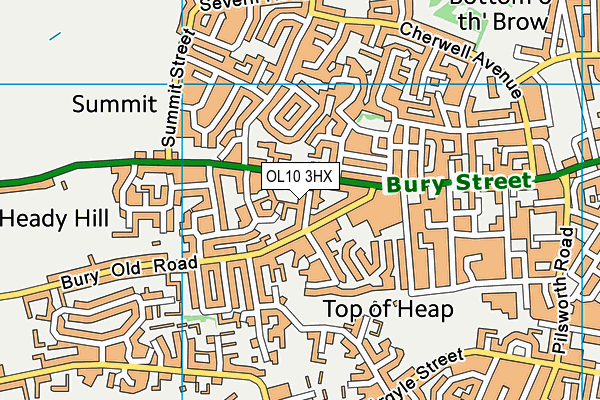 OL10 3HX map - OS VectorMap District (Ordnance Survey) OL10 3HX map - OS VectorMap District (Ordnance Survey)