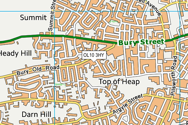 OL10 3HY map - OS VectorMap District (Ordnance Survey) OL10 3HY map - OS VectorMap District (Ordnance Survey)