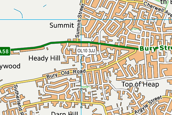 OL10 3JJ map - OS VectorMap District (Ordnance Survey) OL10 3JJ map - OS VectorMap District (Ordnance Survey)