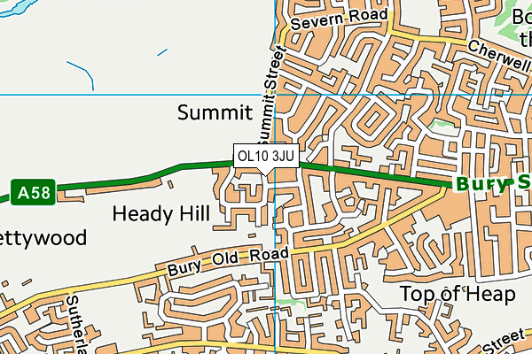 OL10 3JU map - OS VectorMap District (Ordnance Survey) OL10 3JU map - OS VectorMap District (Ordnance Survey)
