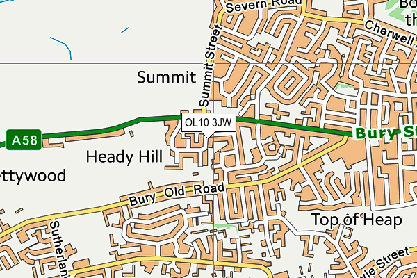 OL10 3JW map - OS VectorMap District (Ordnance Survey) OL10 3JW map - OS VectorMap District (Ordnance Survey)