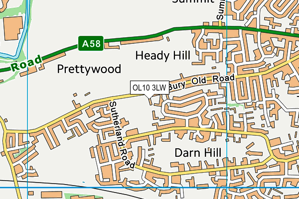 OL10 3LW map - OS VectorMap District (Ordnance Survey) OL10 3LW map - OS VectorMap District (Ordnance Survey)