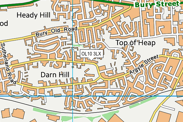 OL10 3LX map - OS VectorMap District (Ordnance Survey) OL10 3LX map - OS VectorMap District (Ordnance Survey)