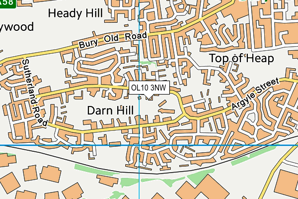 OL10 3NW map - OS VectorMap District (Ordnance Survey) OL10 3NW map - OS VectorMap District (Ordnance Survey)