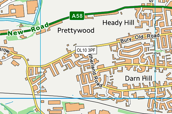 OL10 3PF map - OS VectorMap District (Ordnance Survey) OL10 3PF map - OS VectorMap District (Ordnance Survey)