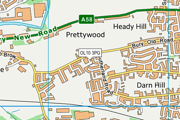 OL10 3PG map - OS VectorMap District (Ordnance Survey) OL10 3PG map - OS VectorMap District (Ordnance Survey)