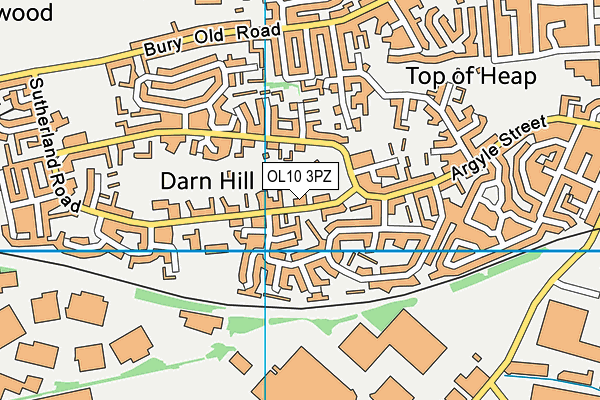 OL10 3PZ map - OS VectorMap District (Ordnance Survey) OL10 3PZ map - OS VectorMap District (Ordnance Survey)