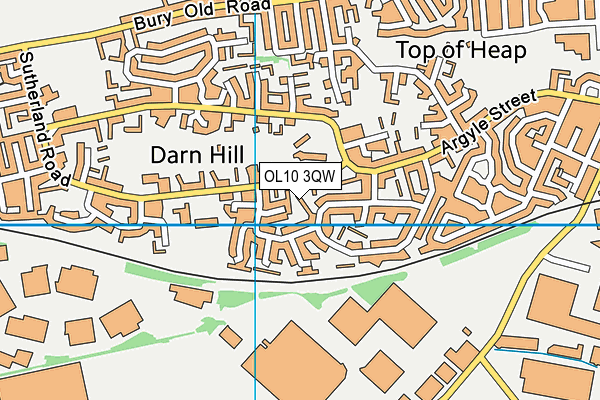 OL10 3QW map - OS VectorMap District (Ordnance Survey) OL10 3QW map - OS VectorMap District (Ordnance Survey)