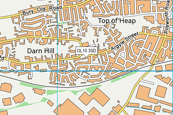 OL10 3SD map - OS VectorMap District (Ordnance Survey) OL10 3SD map - OS VectorMap District (Ordnance Survey)