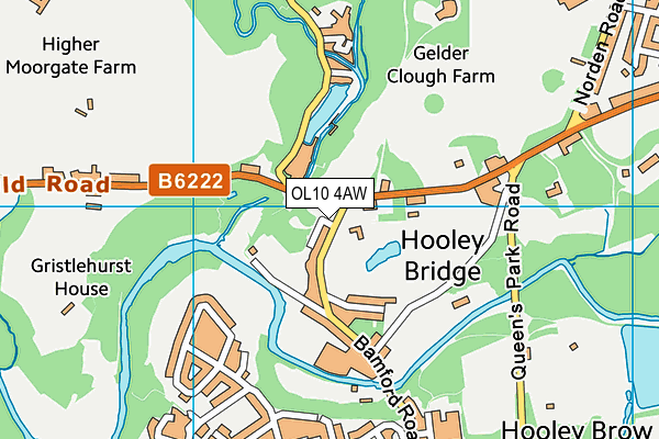 OL10 4AW map - OS VectorMap District (Ordnance Survey) OL10 4AW map - OS VectorMap District (Ordnance Survey)