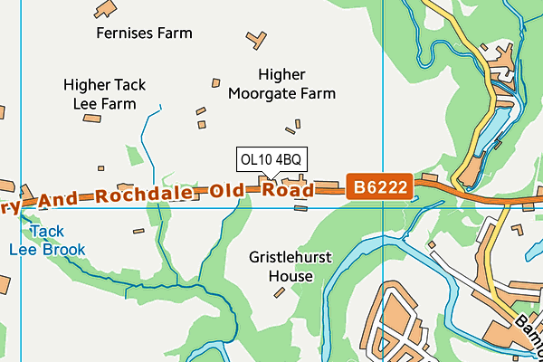 OL10 4BQ map - OS VectorMap District (Ordnance Survey) OL10 4BQ map - OS VectorMap District (Ordnance Survey)