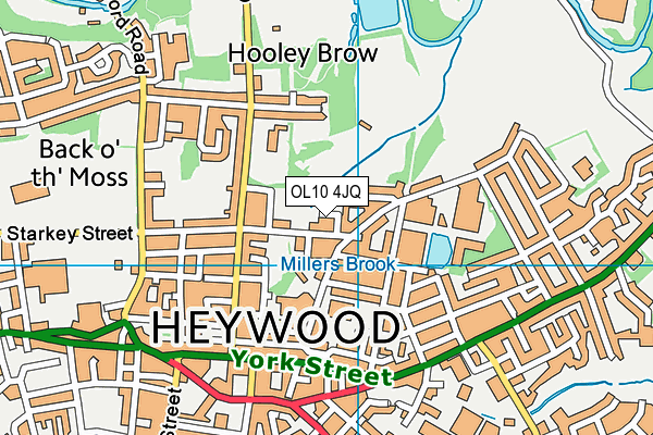 OL10 4JQ map - OS VectorMap District (Ordnance Survey) OL10 4JQ map - OS VectorMap District (Ordnance Survey)