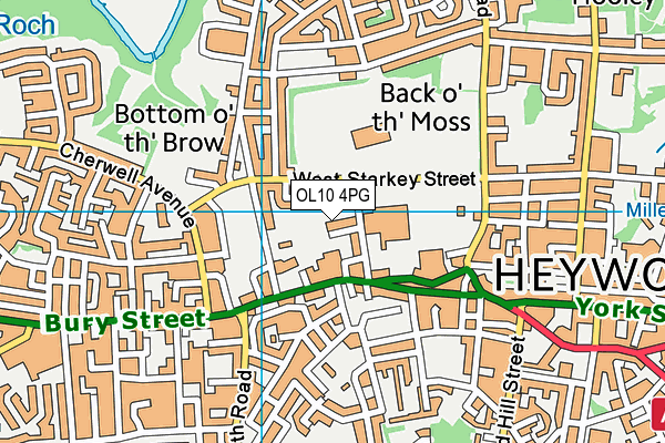OL10 4PG map - OS VectorMap District (Ordnance Survey) OL10 4PG map - OS VectorMap District (Ordnance Survey)
