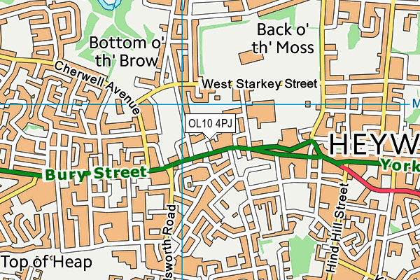 OL10 4PJ map - OS VectorMap District (Ordnance Survey) OL10 4PJ map - OS VectorMap District (Ordnance Survey)