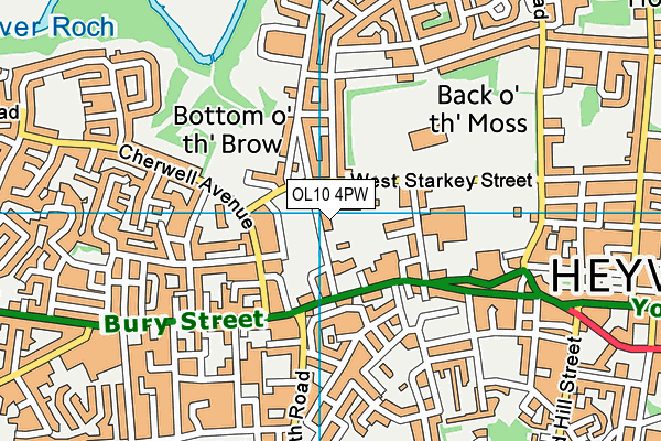 OL10 4PW map - OS VectorMap District (Ordnance Survey) OL10 4PW map - OS VectorMap District (Ordnance Survey)