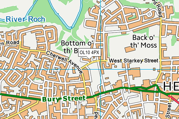 OL10 4PX map - OS VectorMap District (Ordnance Survey) OL10 4PX map - OS VectorMap District (Ordnance Survey)