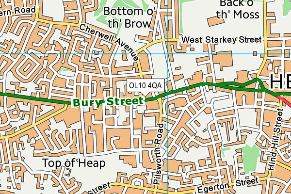 OL10 4QA map - OS VectorMap District (Ordnance Survey) OL10 4QA map - OS VectorMap District (Ordnance Survey)