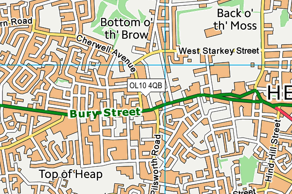 OL10 4QB map - OS VectorMap District (Ordnance Survey) OL10 4QB map - OS VectorMap District (Ordnance Survey)