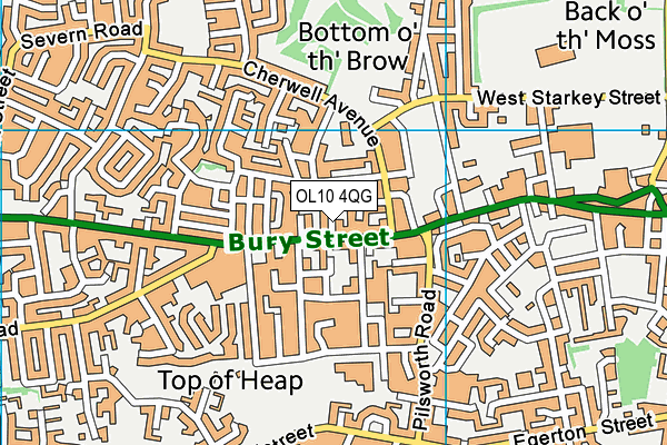 OL10 4QG map - OS VectorMap District (Ordnance Survey) OL10 4QG map - OS VectorMap District (Ordnance Survey)