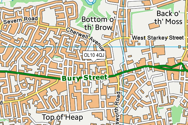 OL10 4QJ map - OS VectorMap District (Ordnance Survey) OL10 4QJ map - OS VectorMap District (Ordnance Survey)