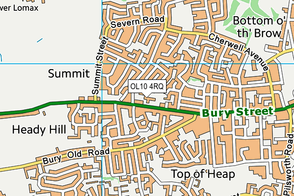 OL10 4RQ map - OS VectorMap District (Ordnance Survey) OL10 4RQ map - OS VectorMap District (Ordnance Survey)