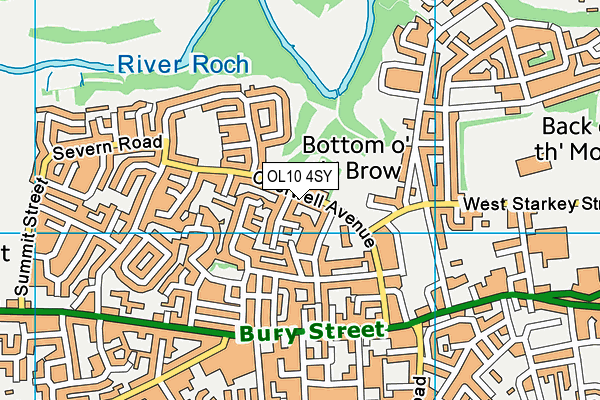 OL10 4SY map - OS VectorMap District (Ordnance Survey) OL10 4SY map - OS VectorMap District (Ordnance Survey)