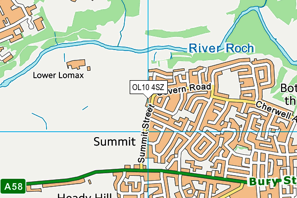 OL10 4SZ map - OS VectorMap District (Ordnance Survey) OL10 4SZ map - OS VectorMap District (Ordnance Survey)